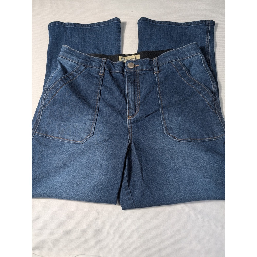 Democracy Ab Solution Jeans Blue Denim Patch Pocket Size 14 B2612BBIZXX